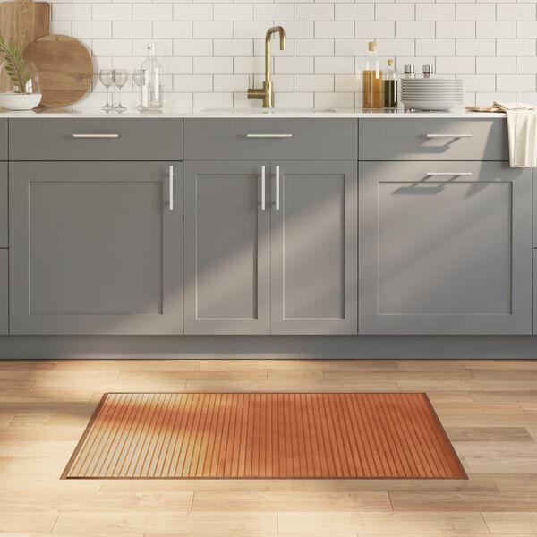 vidaXL Teppich Rechteckig Braun 60x100 cm Bambus