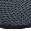 vidaXL Balkontisch 60x60x32 cm Schwarz Poly Rattan
