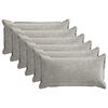 vidaXL Kissenbezug 6 pcs HOUTEN Hellgrau 40 x 70 cm Chenille-Stoff