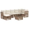 vidaXL Gartensofa-set 8 pcs Beige Poly-Rattan