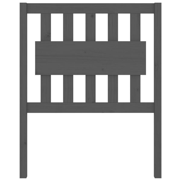 vidaXL Kopfteil Grau 80,5x4x100 cm Massivholz Kiefer