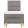 vidaXL Boxspringbett mit Matratze Taupe 100 x 200 cm Stoff