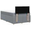vidaXL Boxspringbett mit Matratze Hellgrau 120x190 cm Stoff