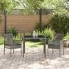 vidaXL Garten Essgruppe 3 pcs Grau Poly-Rattan