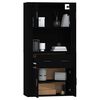 vidaXL Highboard Schwarz Holzwerkstoff