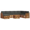 vidaXL Ecksofa Set 9 pcs Natur und Anthrazit Massivholz Akazie