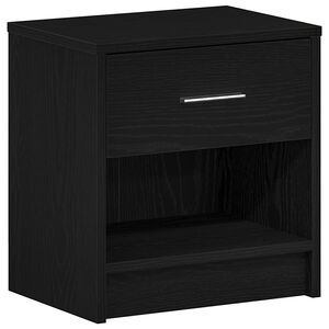 vidaXL Nachttisch mit Schublade Schwarz 39x28x41 cm