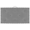 vidaXL Paletten-Bodenkissen Grau 73x40x7 cm Baumwolle