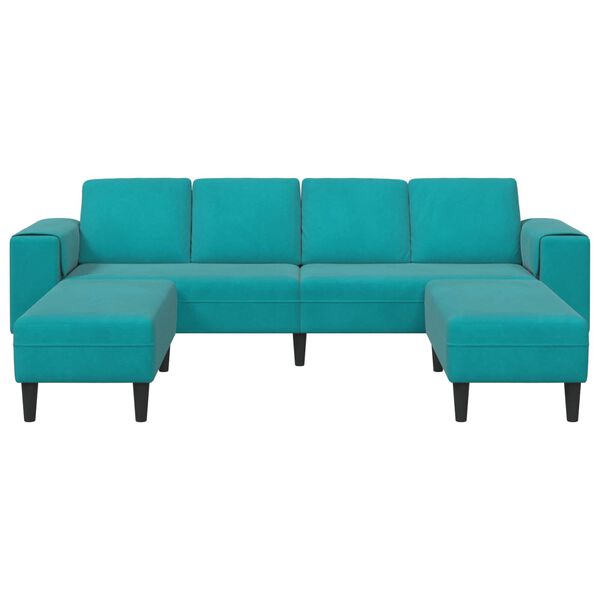 vidaXL Sofa Set Türkis Samt