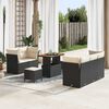 vidaXL Garten-Sofa-Set 8 pcs Schwarz Poly-Rattan