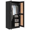 vidaXL Kleiderschrank Schwarz Eichen-Optik 82,5 x 51,5 x 180 cm