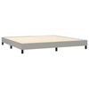 vidaXL Boxspringbett mit Matratze & LED Hellgrau 200x200 cm Stoff