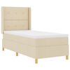 vidaXL Boxspringbett mit Matratze Creme 140 x 200 cm Stoff