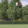 vidaXL Flagge Italiens mit Mast 6,08 m Aluminium