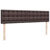 vidaXL Ottoman-Bett mit Matratzen & LEDs Dunkelbraun 180x200 cm Stoff