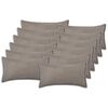vidaXL Kissenbezug 12 stk. HOUTEN Hellgrau 40 x 80 cm Boucl&eacute;