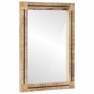 vidaXL Spiegel Wandmontiert Braun und Schwarz 70 x 50 x 3 cm Glas