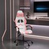 vidaXL Gaming-Stuhl Wei&szlig; und Rosa Kunstleder