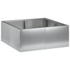 vidaXL St&uuml;tzmauer 4 stk. 100 x 100 x 30 cm Verzinkter Stahl Silber