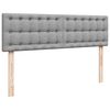 vidaXL Ottoman-Bett mit Matratze Hellgrau 140x190 cm Stoff
