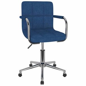 vidaXL B&uuml;rostuhl Drehbar Blau Stoff