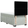 vidaXL Boxspringbett mit Matratze Hellgrau 80x200 cm Samt