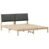 vidaXL Bettgestell Braun und Dunkelgrau 200 x 200 cm Massivholz Kiefer