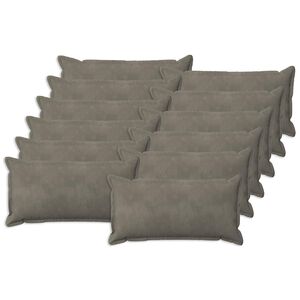 vidaXL Kissen mit Kissen HOUTEN 12 Stk. Hellgrau Samt