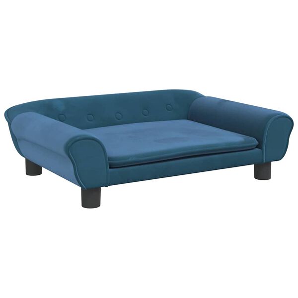 vidaXL Hundebett Blau 70x48x22 cm Samt