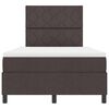 vidaXL Boxspringbett mit Matratze Dunkelbraun 120 x 190 cm Stoff