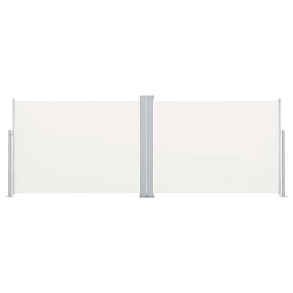 vidaXL Ausziehbare Seitenmarkise Creme 120 x 1000 cm