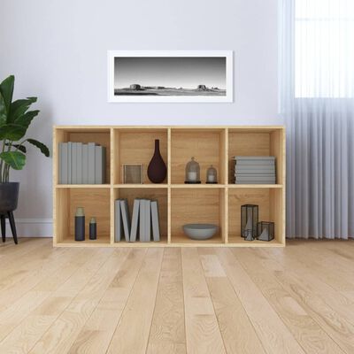 vidaXL Bücherregal/Sideboard Sonoma-Eiche 66×30×130 cm Holzwerkstoff