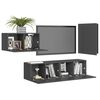 vidaXL 4-tlg. TV-Schrank-Set Grau Holzwerkstoff