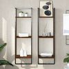 vidaXL Wandregal 3 F&auml;cher Braun Eichen-Optik 30x25x100cm Holzwerkstoff