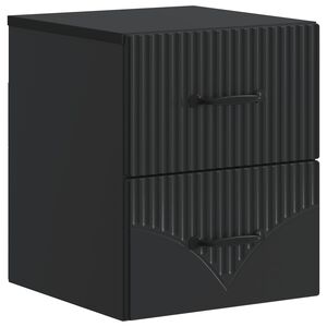 vidaXL Wandmontierter Nachttisch Schwarz 34,5 x 33 x 40 cm