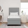 vidaXL Boxspringbett mit Matratze mit LED Hellgrau 100 x 200 cm Stoff