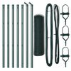 vidaXL Bodenmontierter Sechseckzaun 10 x 0,8 m PVC-beschichteter Stahl