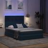 vidaXL Bett mit Stauraum und LED mit LED Dunkelblau 140 x 190 cm Samt