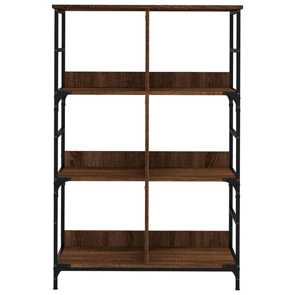 vidaXL B&uuml;cherregal Braun Eichen-Optik 78,5x33x117,5 cm Holzwerkstoff