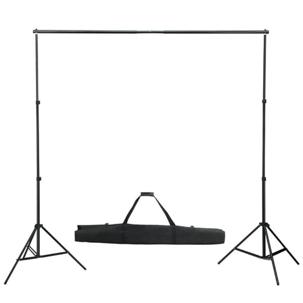 vidaXL Fotohintergrund-System 600 x 300 cm Schwarz