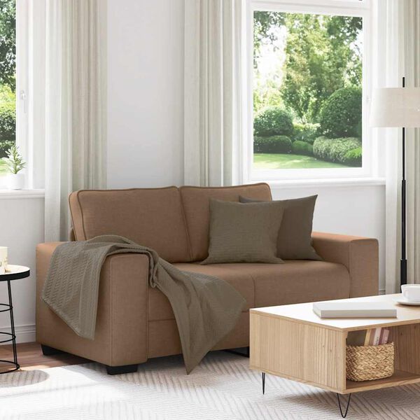 vidaXL 2-Sitzer-Sofa Braun 160x77x82 cm Stoff