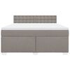 vidaXL Boxspringbett mit Matratze Taupe 180x200 cm Stoff