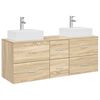 vidaXL Badezimmerschrank-Set 3 stk. Sonoma-Eiche 129 x 41 x 79,5 cm