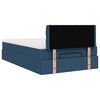 vidaXL Ottoman-Bett mit Matratze Blau 120x190 cm Stoff