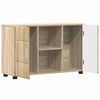 vidaXL Sideboard Sonoma-Eiche 88,5 x 30,5 x 55,5 cm Holzwerkstoff