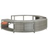 vidaXL Whirlpool-Umrandung Grau Poly Rattan