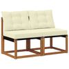 vidaXL 2 stk. Outdoor Mittelsofa Massivholz Akazie und Textilene Stoff