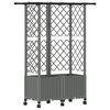 vidaXL Hochbeet mit Rankgitter und Dach Hellgrau 124 x 40 x 142 cm PP