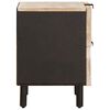 vidaXL Nachttisch 2 pcs Wei&szlig; 40 x 33 x 46 cm Massivholz Mango
