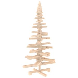 vidaXL Holz Weihnachtsbaum KOTKA 120 cm Massives Kiefernholz Nat&uuml;rlich